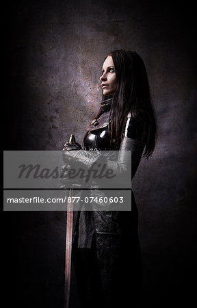 Female knight watch the skies Female knight watch the skies