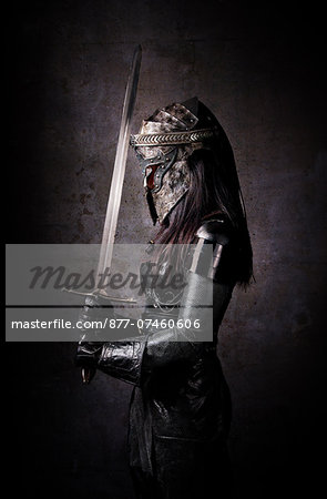 Profile of female knight