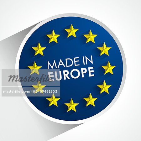 Made In Europe Badge vector illustration