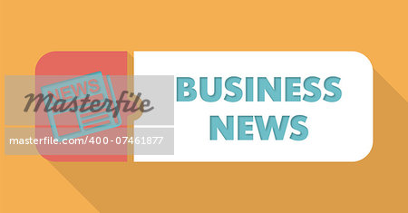 Business News Concept in Flat Design with Long Shadows. Business News Concept in Flat Design with Long Shadows.