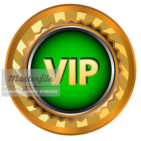 Unique vip logo on a white background