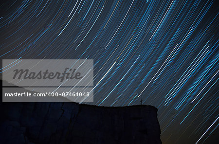 Milky Way over the ridge Chandalaz in Russia