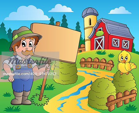 Farmer theme image 6 - eps10 vector illustration.