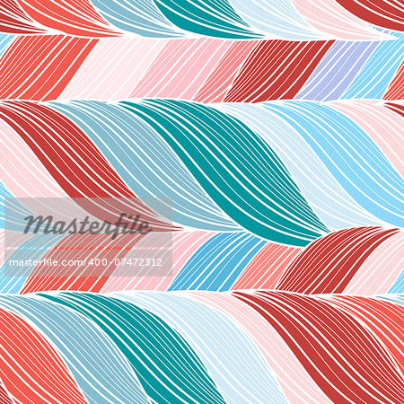 seamless pattern of bright multicolored abstract fantastical elements