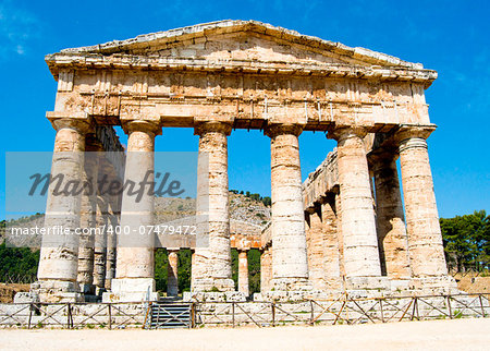 Ancient temple of Segesta in the valley - Trapani, Sicily
