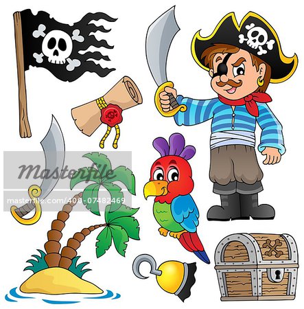 Pirate thematics collection 1 - eps10 vector illustration.