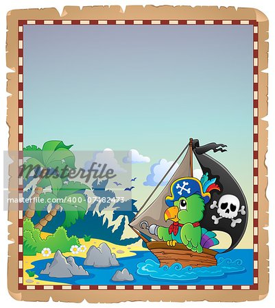 Pirate theme parchment 2 - eps10 vector illustration.