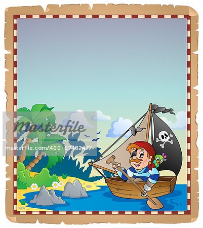 Pirate theme parchment 6 - eps10 vector illustration.