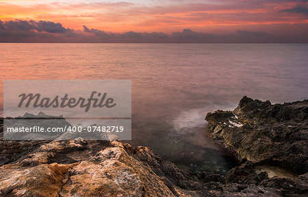 Rocky Beach at Sunset