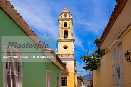 Museo de la Lucha Contra Bandidos and Street Scene, Trinidad, Cuba ,Cuba, West Indies, Caribbean