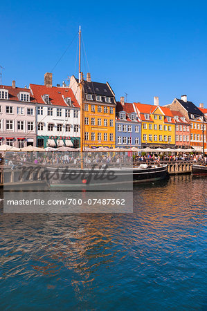 Boats in Canal, Nyhavn, Copenhagen, Denmark