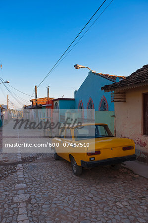 Street Scene with Old Car, Trinidad de Cuba, Cuba