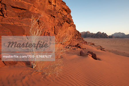 Desert at sunset, Wadi Rum, Jordan