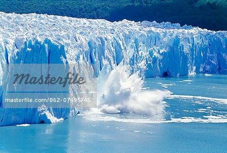 Glacier ice melting and icebergs, Moreno Glacier, Patagonia, Argentina, South America