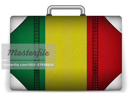 Vector - Mali Travel Luggage with Flag for Vacation