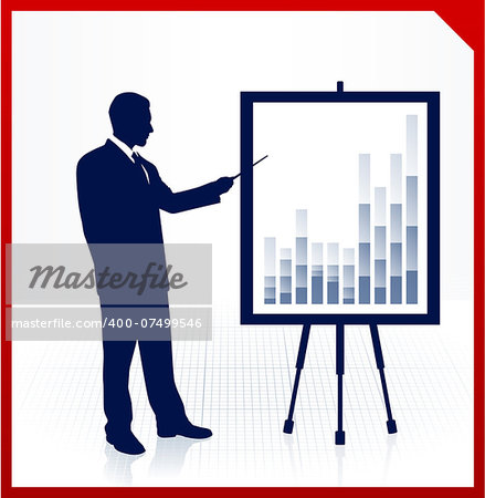 Businessman presentation Original Vector Illustration Businessmen Concept