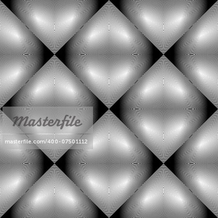 Design seamless monochrome rhombus pattern. Abstract geometrical textured background. Vector art. No gradient