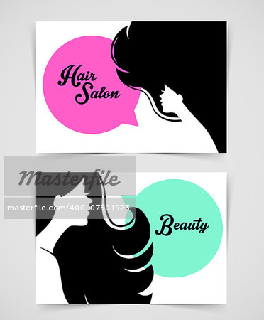 Vector illustration (eps 10) of Cards with women