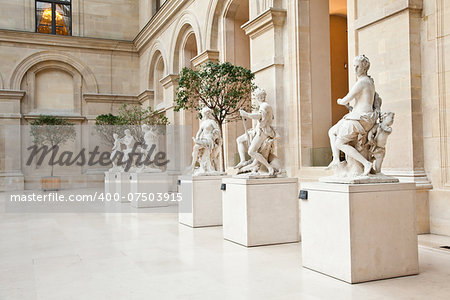 Educational concepts: interior of an European museum