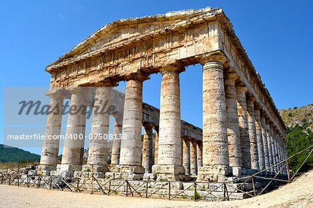 Ancient temple of Segesta in the valley - Trapani, Sicily