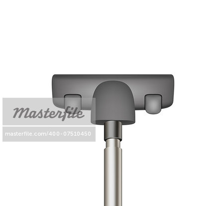 Vacuum cleaner in grey design on white background