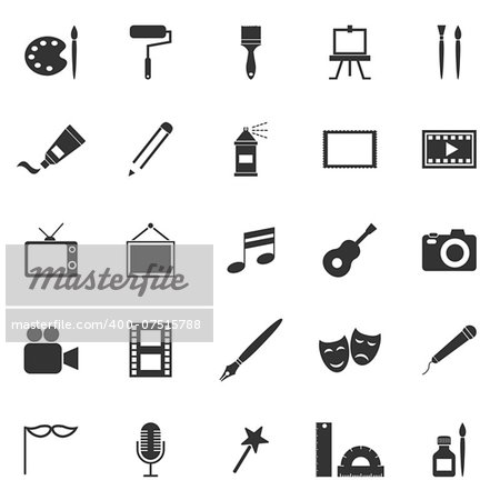 Art icons on white background, stock vector