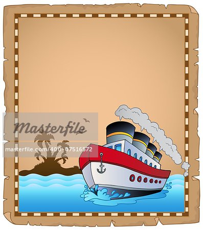 Parchment with travel theme 1 - eps10 vector illustration.