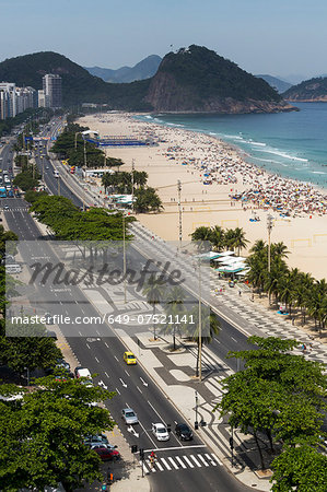 View of Copacabana beach,  Rio De Janeiro, Brazil