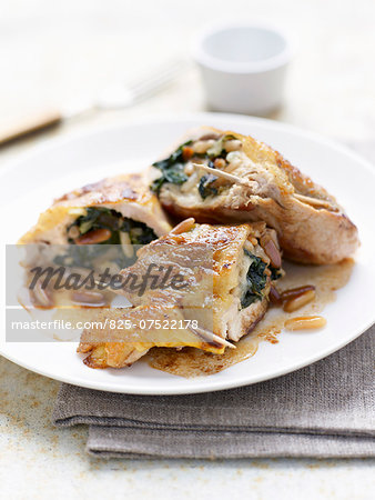 Spinach and pine nut Saltimbocca