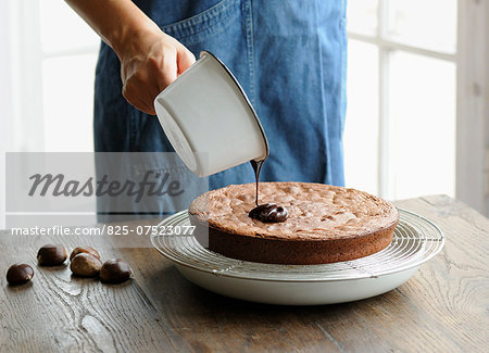 Chocolate and chestnut cake