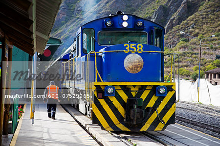 Train at Station, Ollantaytambo, Urubamba Province, Cusco Region,Peru