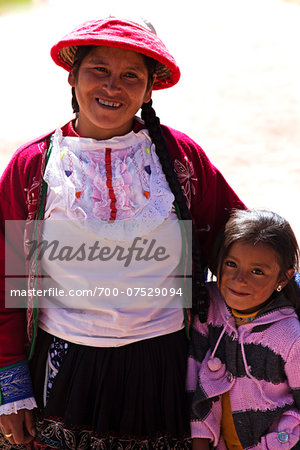 Portrait of mother and daughter community weavers, G Adventures Planeterra, Sacred Valley, Peru
