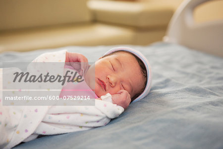 Newborn Baby Girl in Hospital