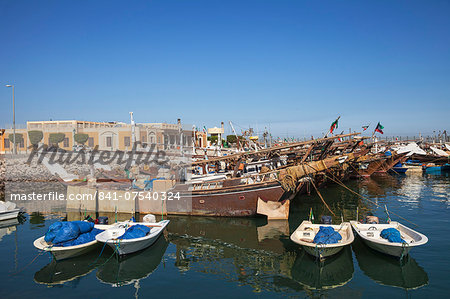 Fishing boats and dhows in the Old Ships port, Kuwait City, Kuwait, Middle East