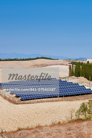 Solar panels at Murlo in Tuscany, Italy