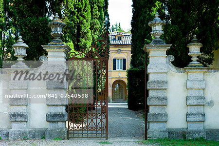 La Foce mansion open to the public near Montepulciano in Val D'Orcia area of Tuscany, Italy