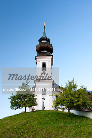 Wallfahrtskirche Maria Gern, traditional onion dome Roman Catholic church at Berchtesgaden in Bavaria, Germany