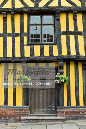 Tudor style timber-framed house in Ludlow, Shropshire, UK