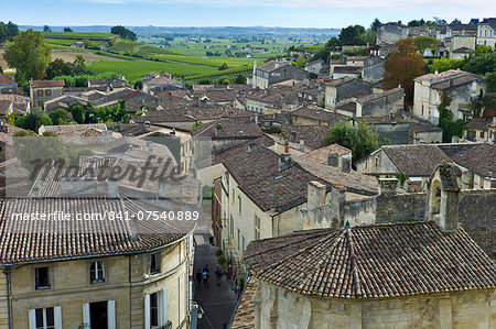 Rooftops of St Emilion in the Bordeaux region of France