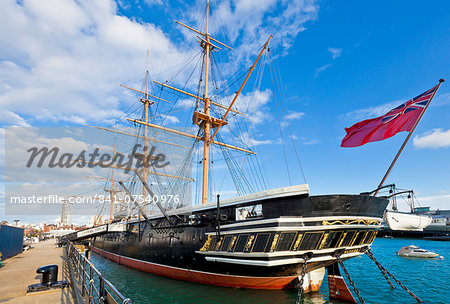HMS Warrior in the docks Portsmouth Historic Dockyard, Portsmouth, Hampshire, England, United Kingdom, Europe