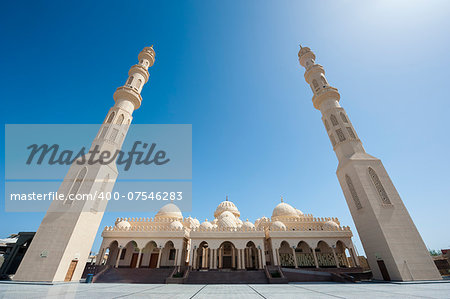 Al Azahar Mosque in Hurghada, Egypt.