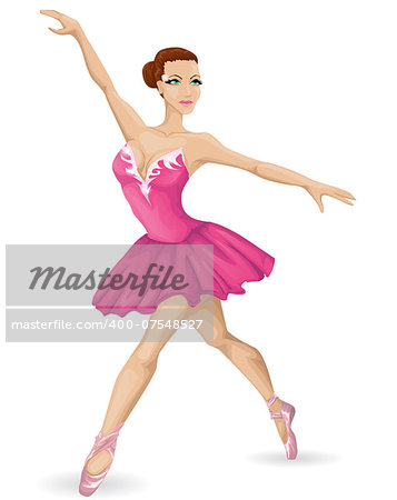 Vector beautiful ballerina illustration