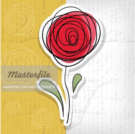 Floral background with abstract roses - vector illustration