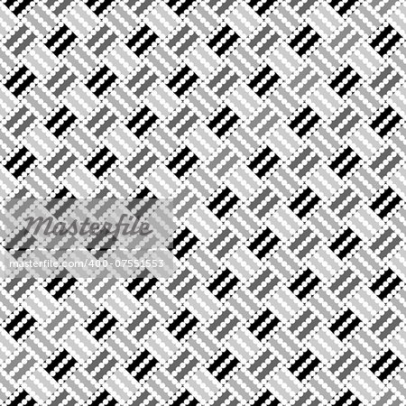Design seamless monochrome geometric pointed pattern. Abstract diagonal background. Speckled texture. Vector art
