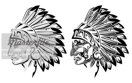 American Indian chief tattoo
