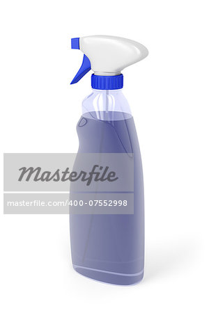Window cleaner bottle spray on white background