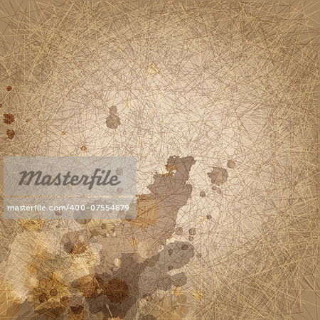 abstract grunge brown background with scratch and ink blots, eps 10
