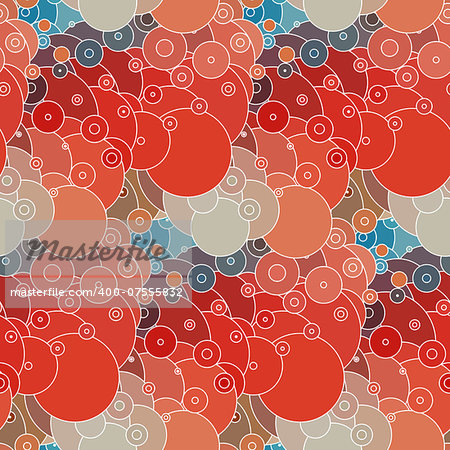 Seamless background of circles. Vector illustration.