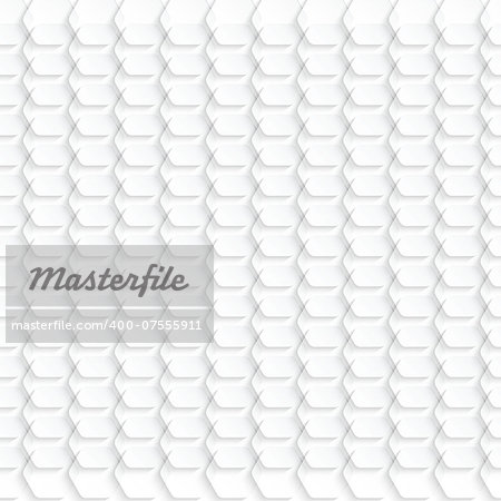 Abstract white hexagon background - vector illustration