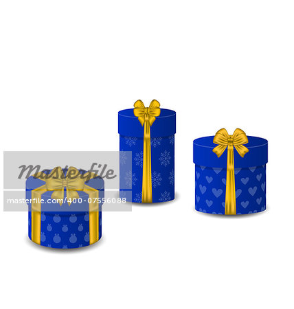Illustration collection gift boxes isolated on white background - vector
